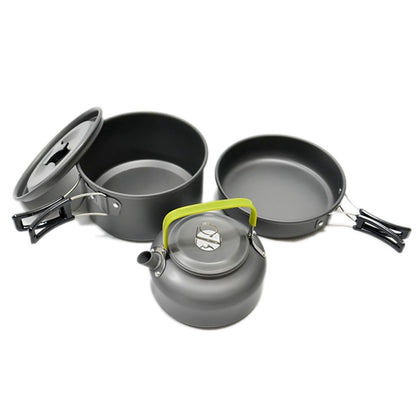Aluminum Camping Cookware Set for 2-3 People by HitMyNeed