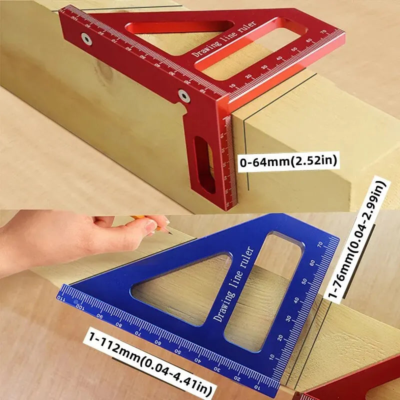 Aluminum Carpenter Square 3D Multi Angle Layout Ruler by HitMyNeed