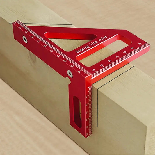 Aluminum Carpenter Square 3D Multi Angle Layout Ruler inch-blue by HitMyNeed