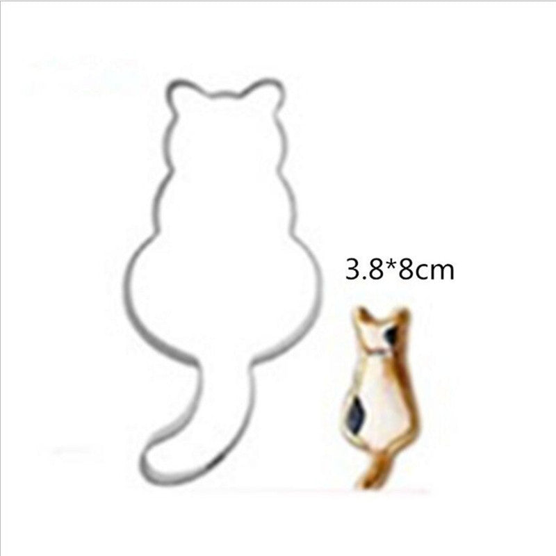 Aluminum Cat Shaped Cookie Cutter 8cm by HitMyNeed