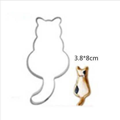 Aluminum Cat Shaped Cookie Cutter 8cm by HitMyNeed