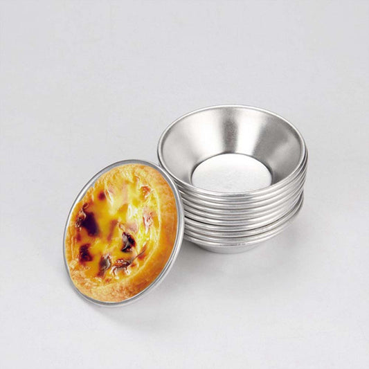 Aluminum Egg Tart Mold Set, 10pcs Reusable by HitMyNeed