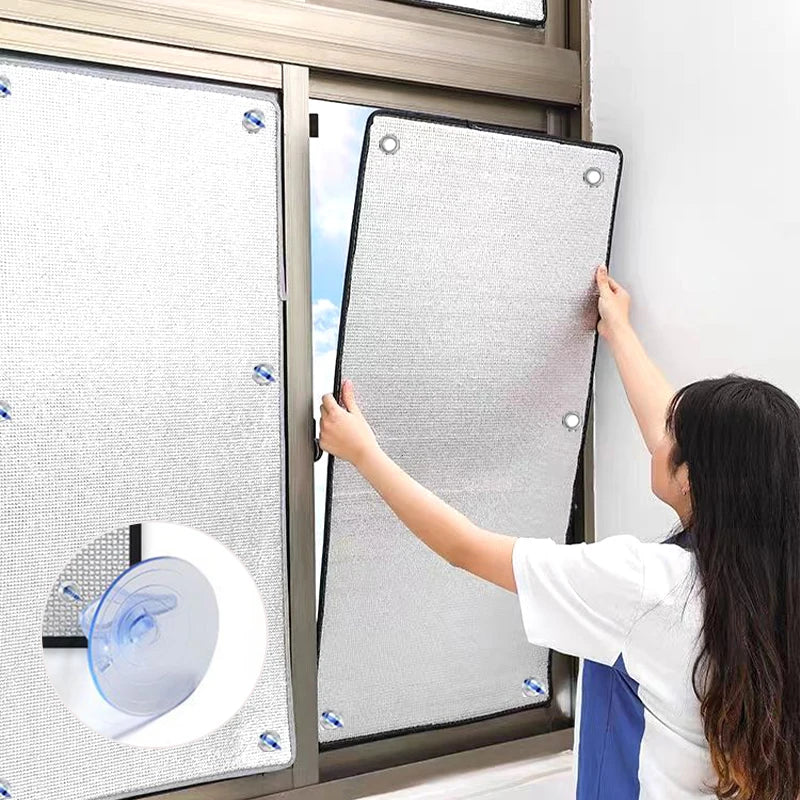 Aluminum Foil Window Sun Shade Privacy Insulation Film by HitMyNeed