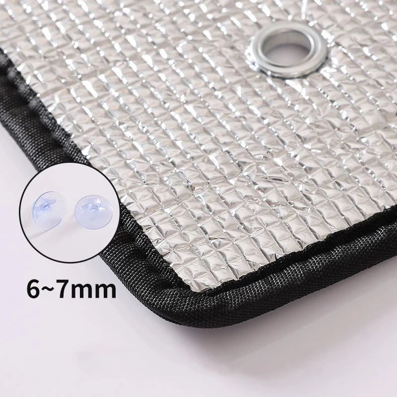 Aluminum Foil Window Sun Shade Privacy Insulation Film black-edge-banding 50x100cm by HitMyNeed