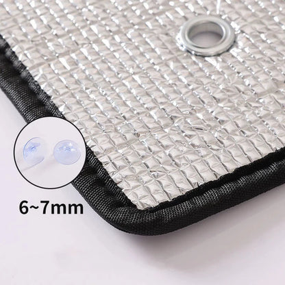 Aluminum Foil Window Sun Shade Privacy Insulation Film black-edge-banding 50x100cm by HitMyNeed
