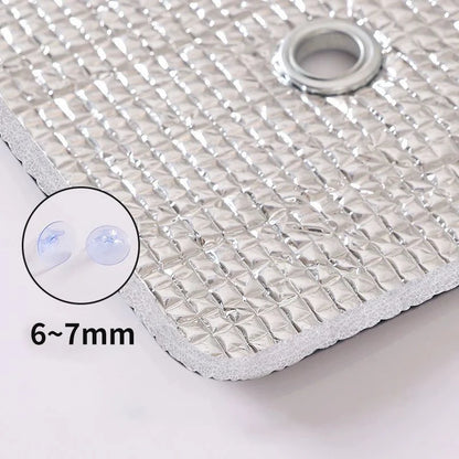 Aluminum Foil Window Sun Shade Privacy Insulation Film no-edge-banding 50x100cm by HitMyNeed