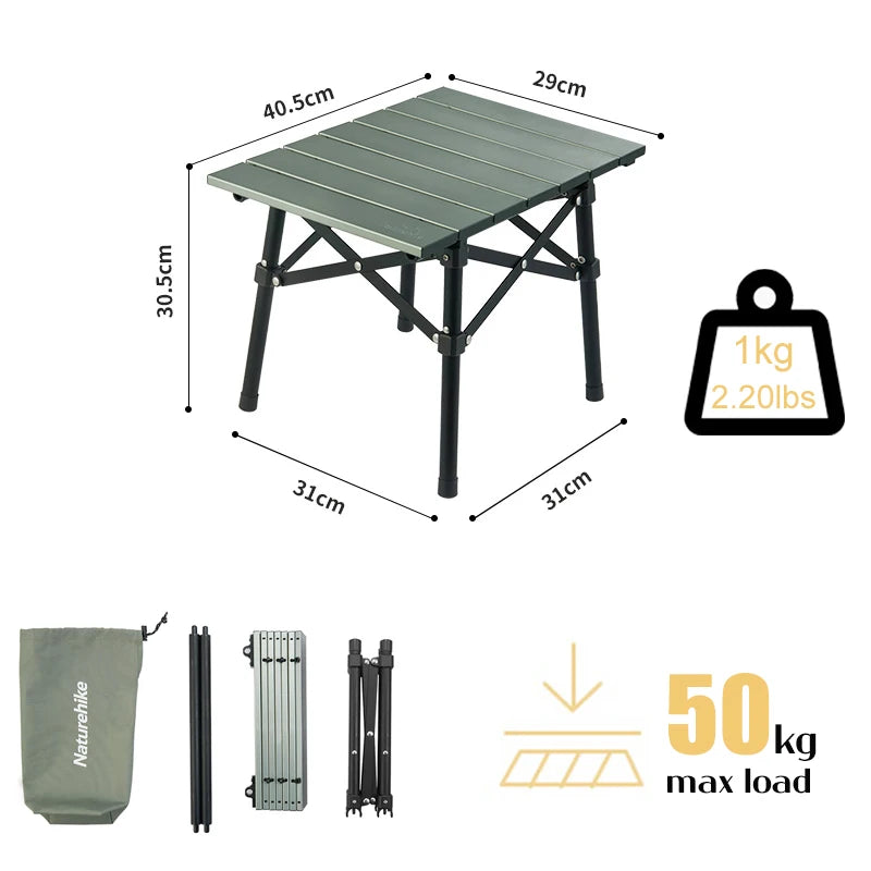 Aluminum Folding Camping Picnic Table, 40.5cm by HitMyNeed