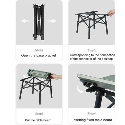 Aluminum Folding Camping Picnic Table, 40.5cm by HitMyNeed