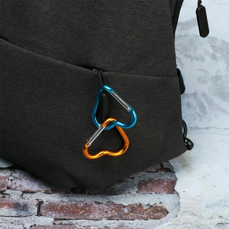 Aluminum Heart Shaped Carabiner Clips (3 Pack) by HitMyNeed