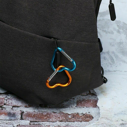 Aluminum Heart Shaped Carabiner Clips (3 Pack) by HitMyNeed