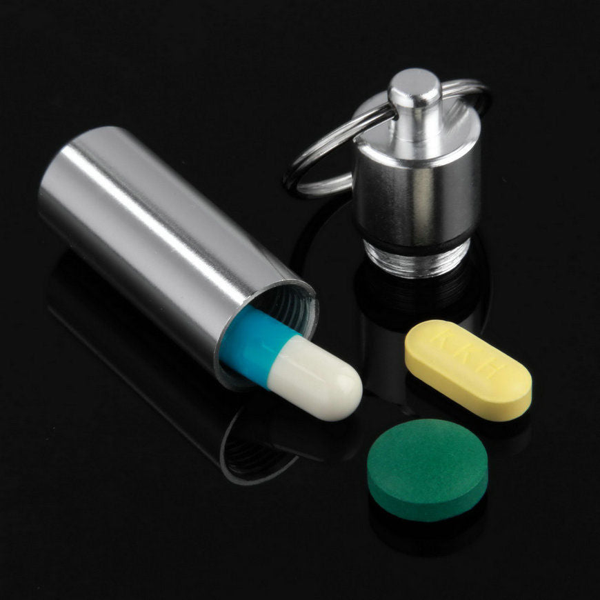 Aluminum Keychain Pill Holder Container by HitMyNeed