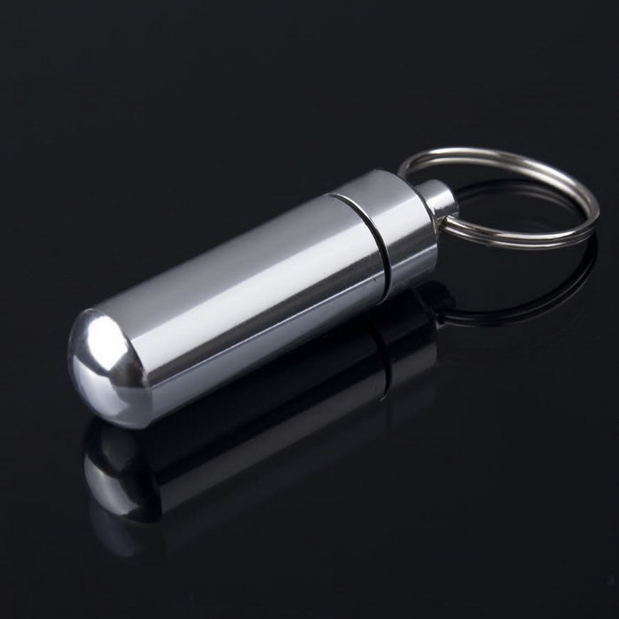 Aluminum Keychain Pill Holder Container by HitMyNeed