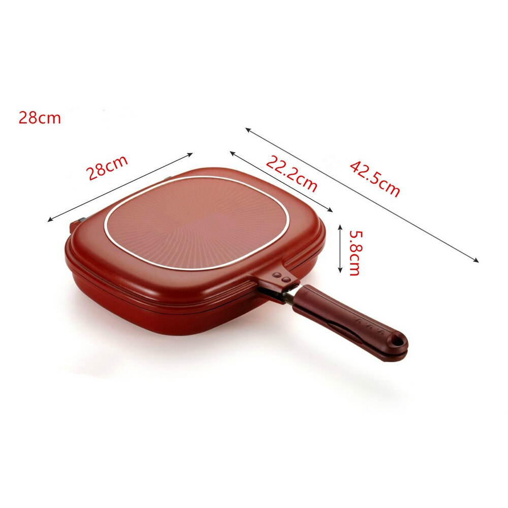 Aluminum Non Stick Double Sided Grill Pan by HitMyNeed