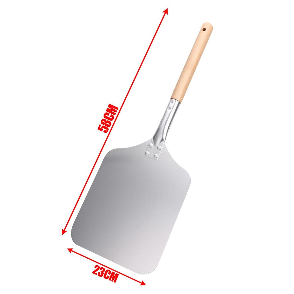 Aluminum Pizza Shovel with Wooden Handle 58cm by HitMyNeed