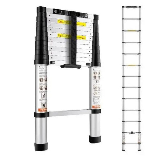 Aluminum Telescoping Ladder 10.5 ft or 12.5 ft 10-5ft by HitMyNeed