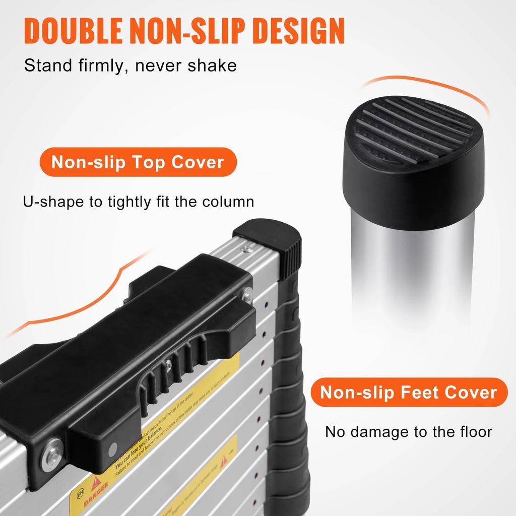 Aluminum Telescoping Ladder 10.5 ft or 12.5 ft by HitMyNeed