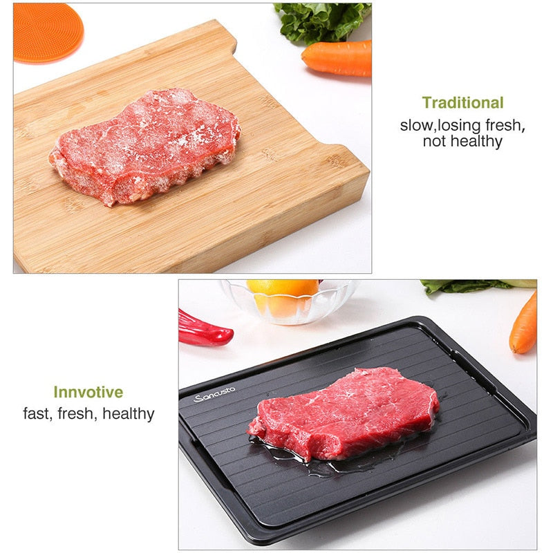 Aluminum Thawing Tray with Drip Tray & Sponge by HitMyNeed