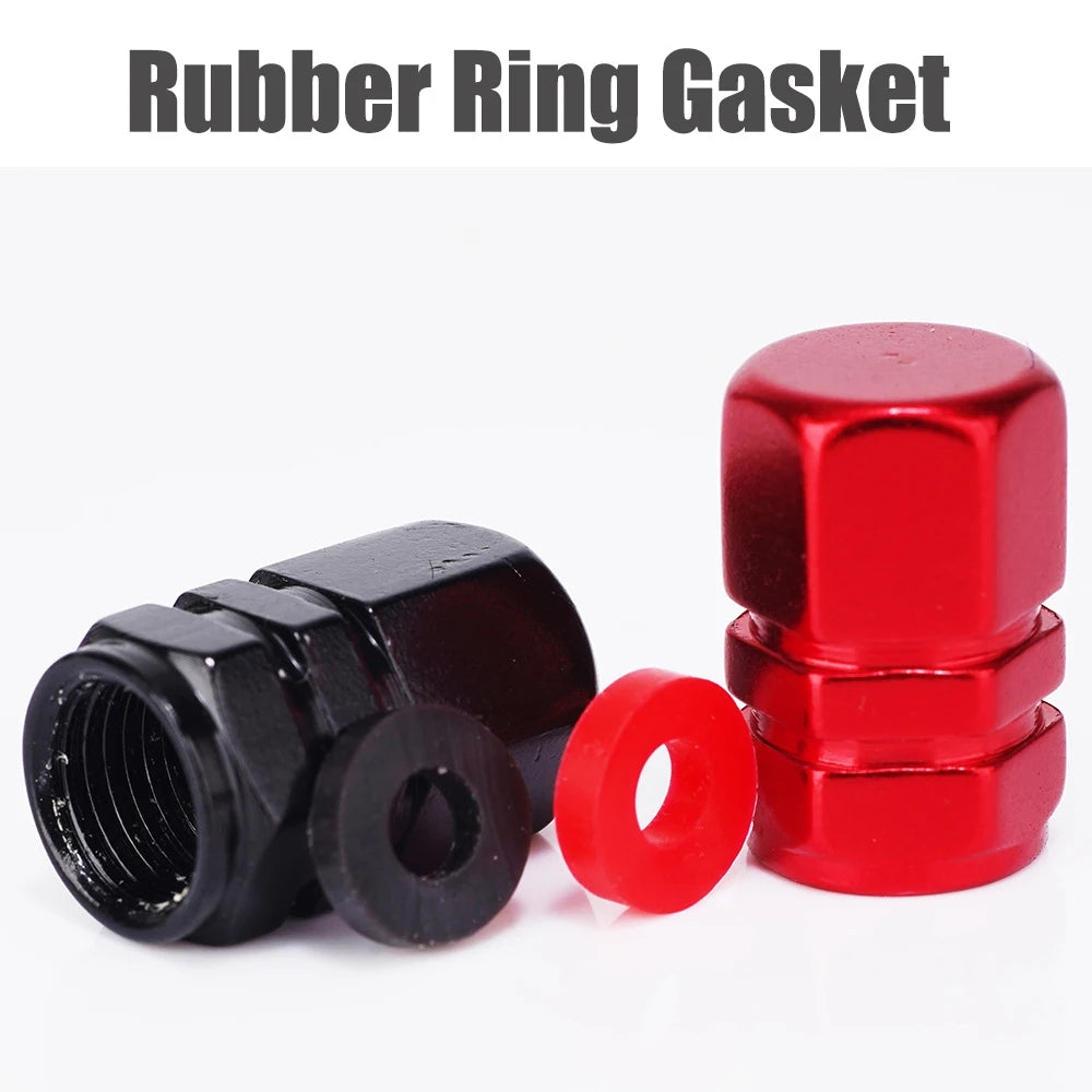Aluminum Tire Valve Stem Caps for Cars, Bikes & Motorcycles by HitMyNeed