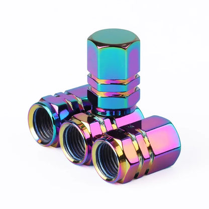 Aluminum Tire Valve Stem Caps for Cars, Bikes & Motorcycles color by HitMyNeed