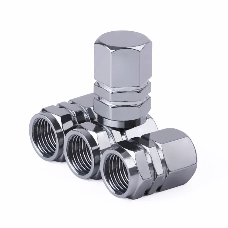 Aluminum Tire Valve Stem Caps for Cars, Bikes & Motorcycles grey by HitMyNeed