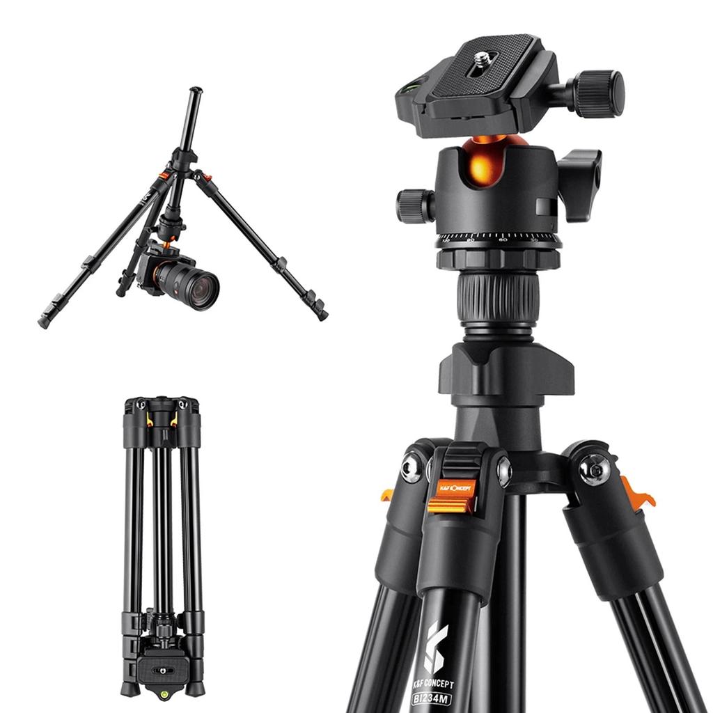 Aluminum Travel Tripod for DSLR with Low Angle Setup by HitMyNeed