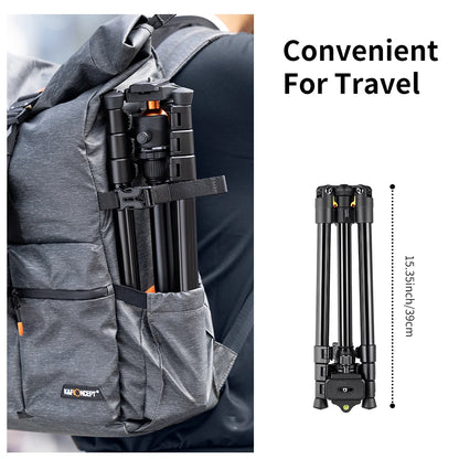 Aluminum Travel Tripod for DSLR with Low Angle Setup by HitMyNeed