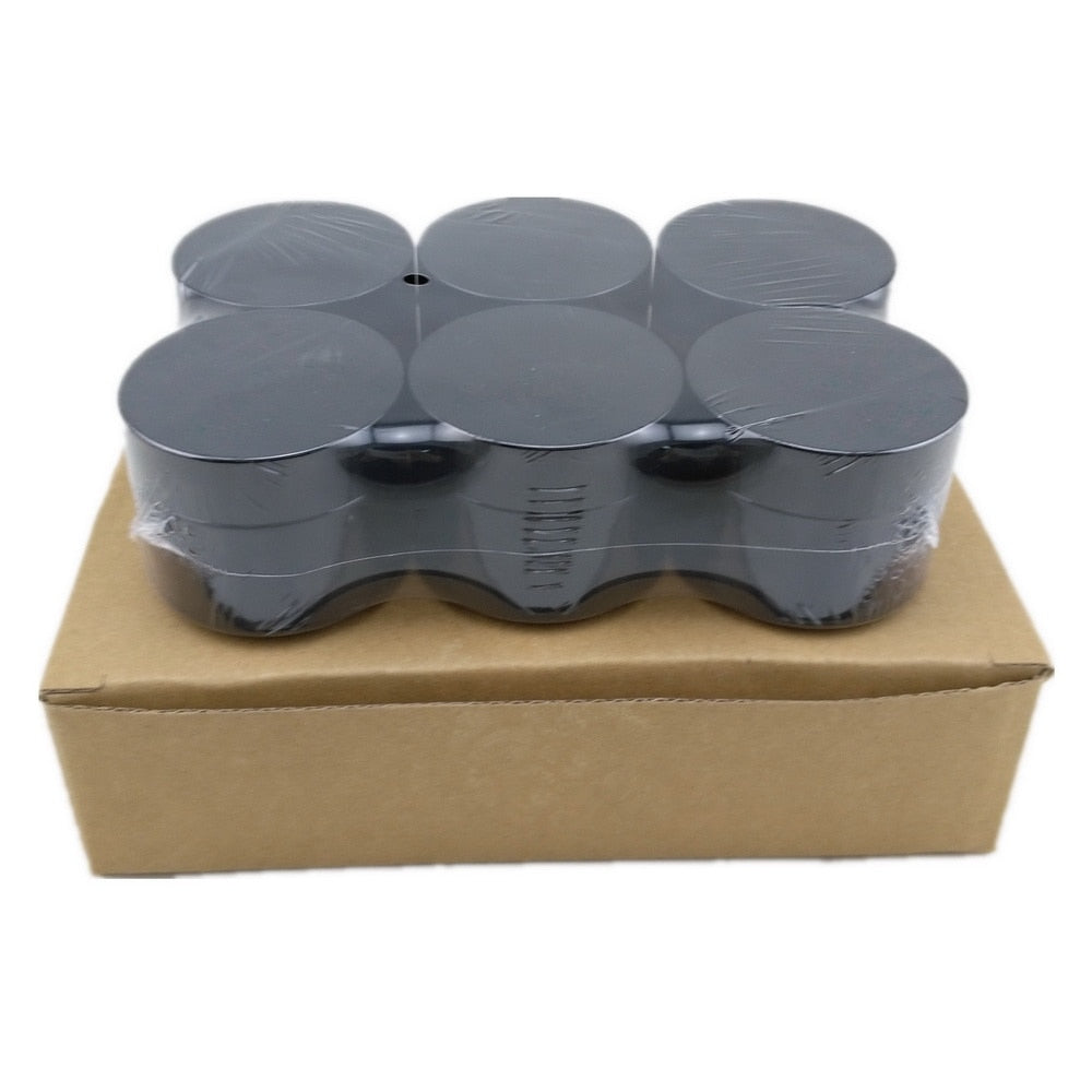 Amber Glass Candle Jars with Lids, 100ml (6 Pack) by HitMyNeed