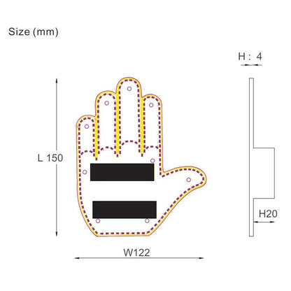 Amber LED Rear Window Gesture Light with Remote by HitMyNeed