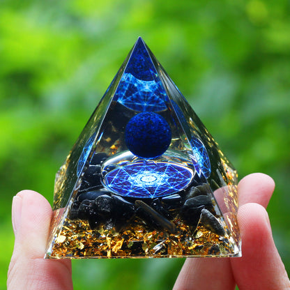 Amethyst & Peridot Orgone Pyramid Energy Generator by HitMyNeed