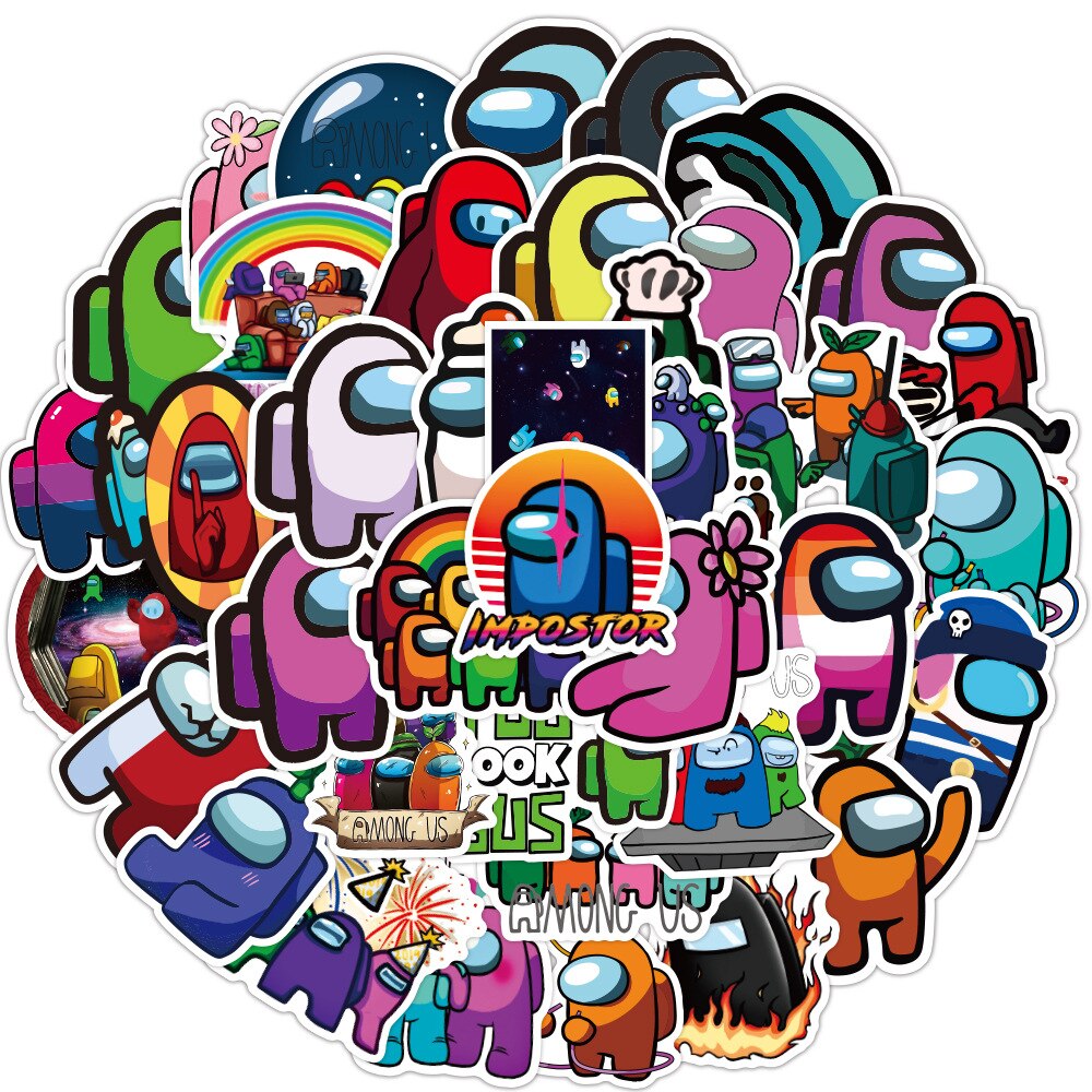 Among Us Vinyl Stickers Pack (50 Pieces) by HitMyNeed