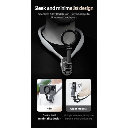 Amorus Magnetic Silicone Neck Mount for Phone Vlogging by HitMyNeed