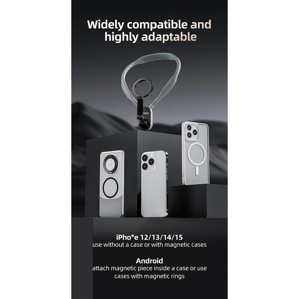 Amorus Magnetic Silicone Neck Mount for Phone Vlogging by HitMyNeed