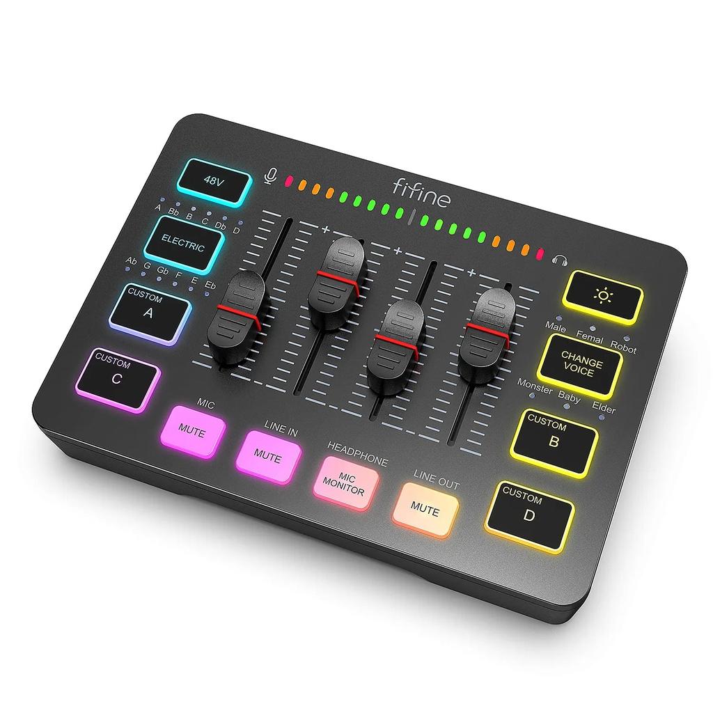 AmpliGame SC3 4-Channel RGB Gaming Audio Mixer by HitMyNeed