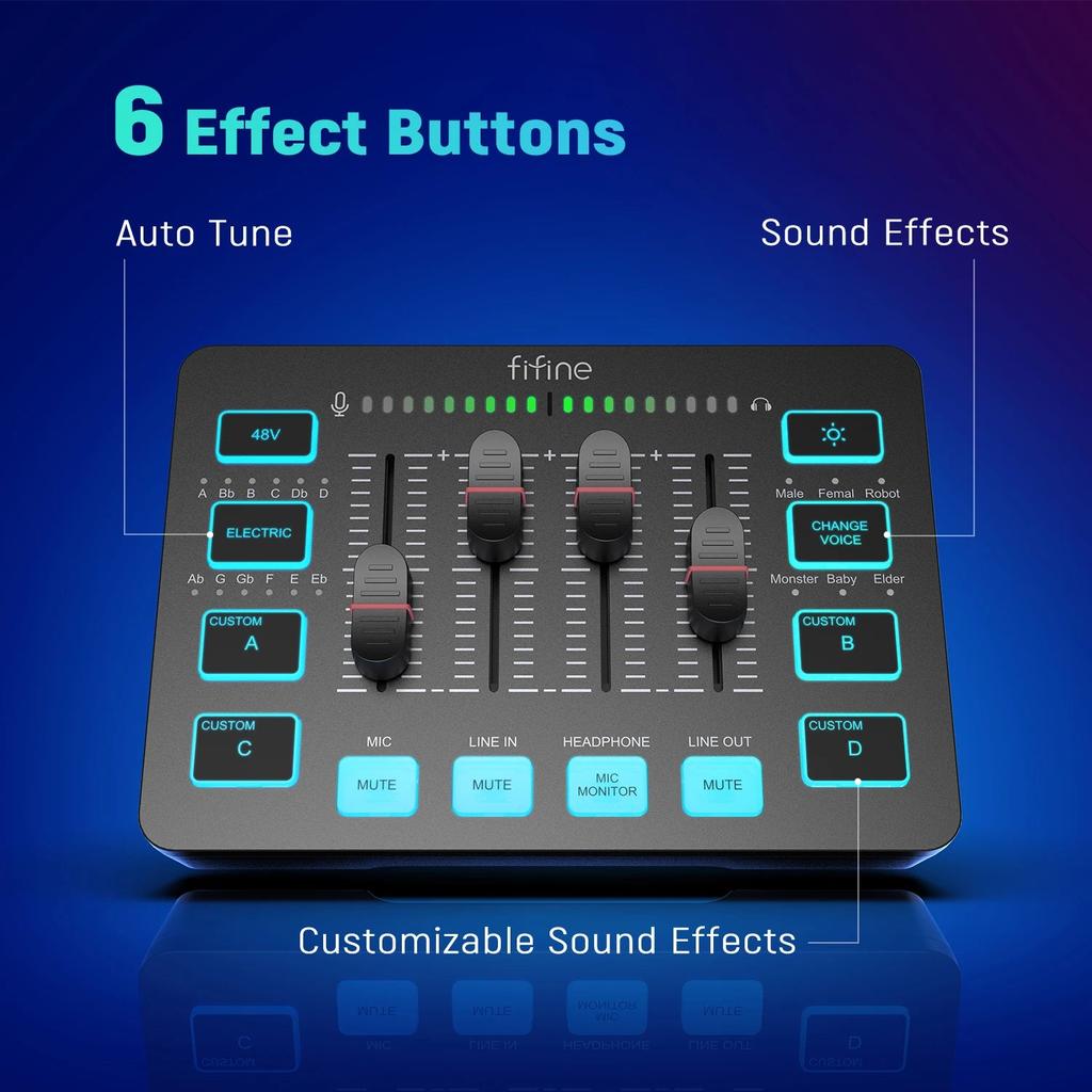 AmpliGame SC3 4-Channel RGB Gaming Audio Mixer by HitMyNeed