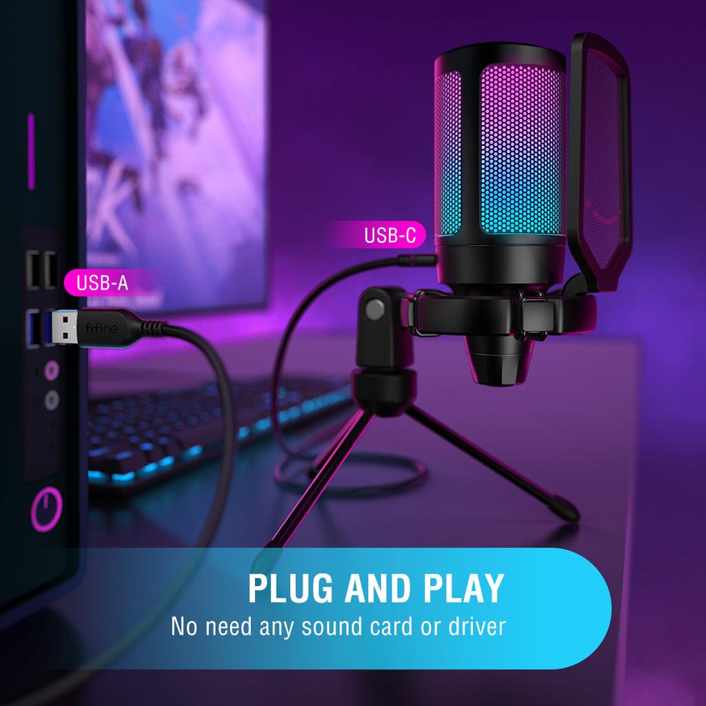 Ampligame USB Condenser Microphone for Gaming & Streaming by HitMyNeed