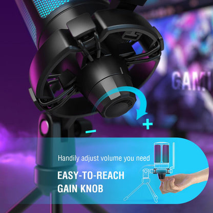 Ampligame USB Condenser Microphone for Gaming & Streaming by HitMyNeed