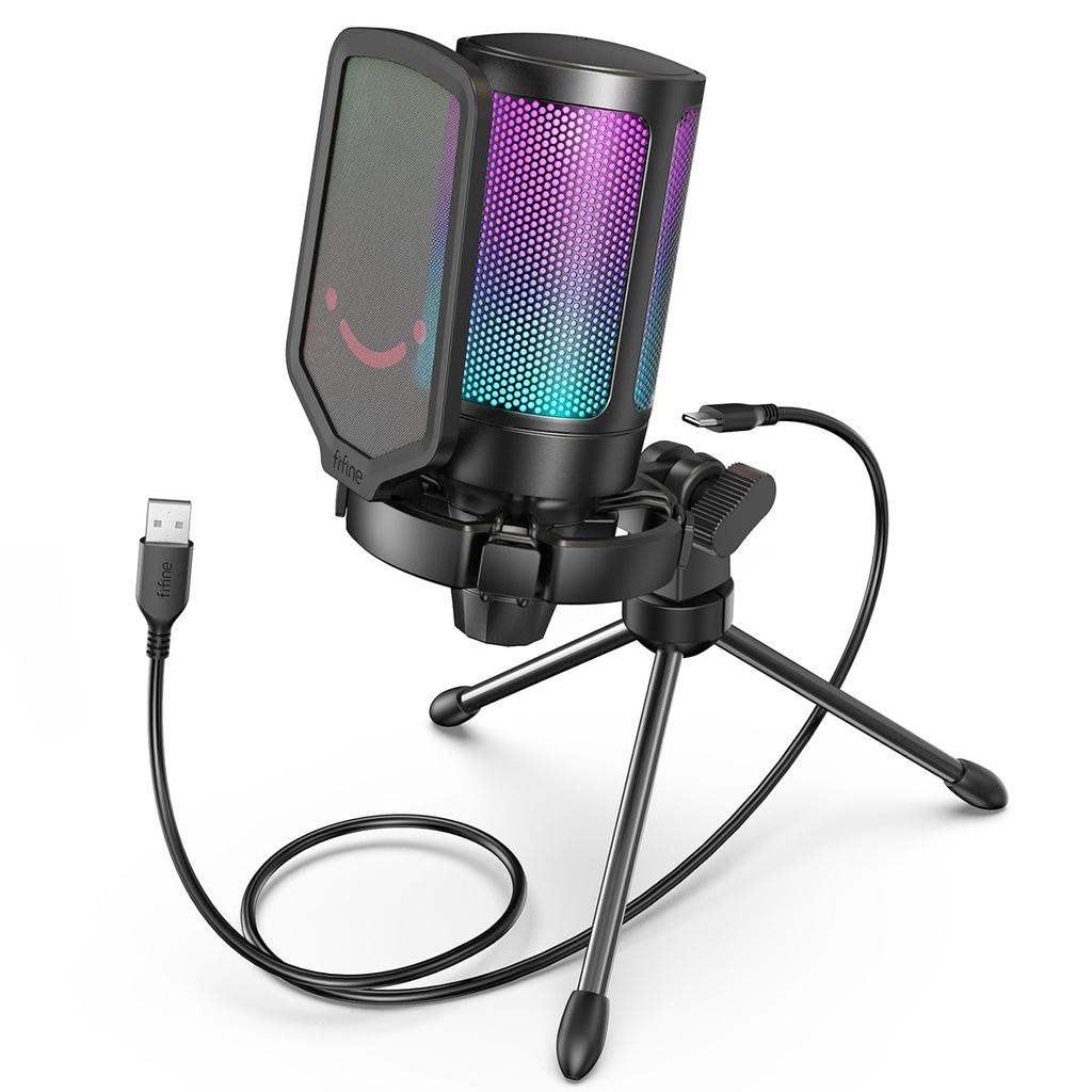 Ampligame USB Condenser Microphone for Gaming & Streaming black by HitMyNeed