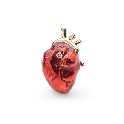 Anatomical Human Heart Brooch Pin Pendant by HitMyNeed
