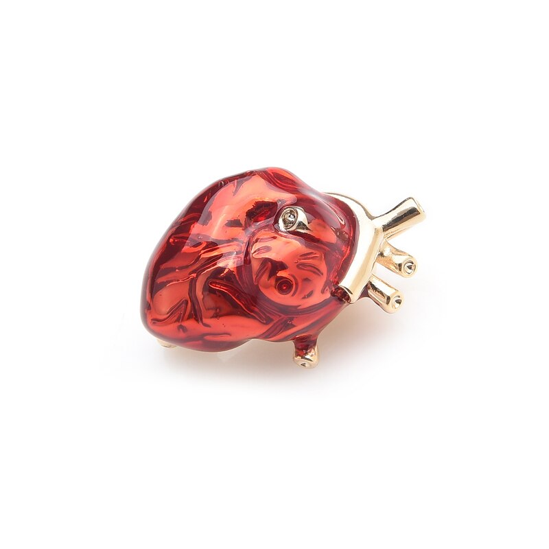 Anatomical Human Heart Brooch Pin Pendant by HitMyNeed