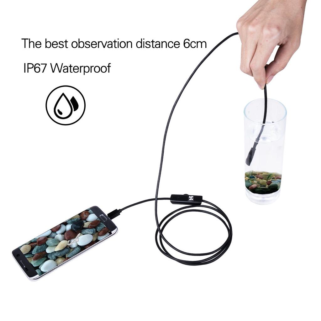Android 3‑in‑1 USB Borescope Inspection Camera 5m 7-0mm-1-5m by HitMyNeed
