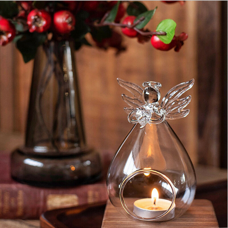 Angel Glass Tea Light Holder Candle Stand by HitMyNeed