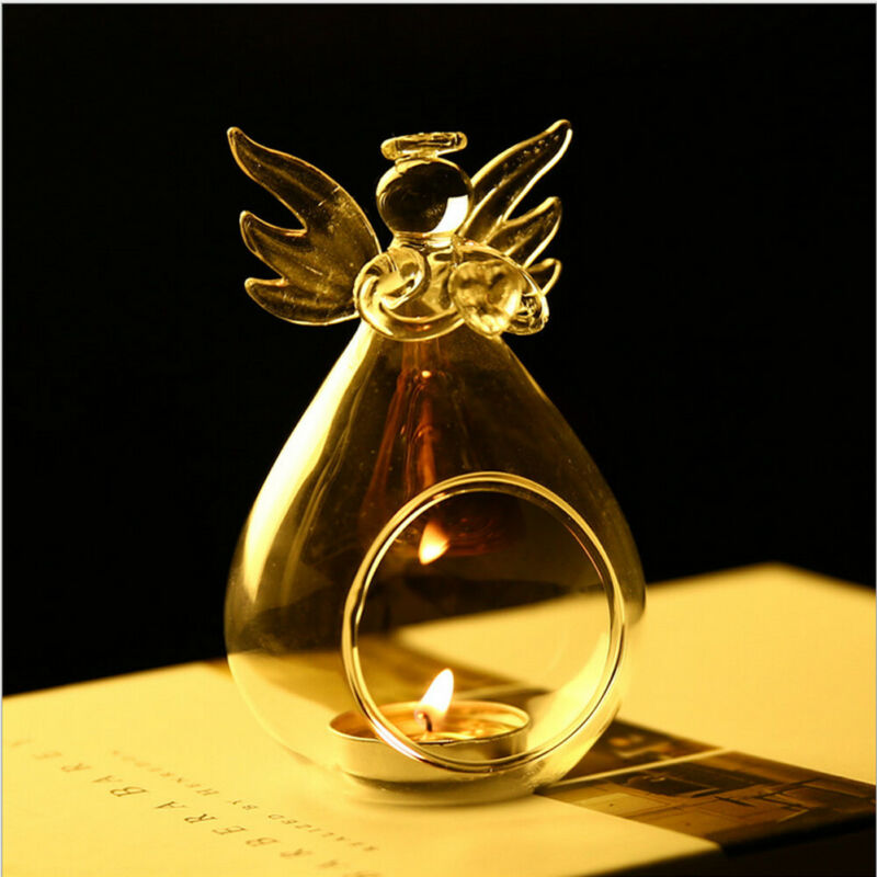 Angel Glass Tea Light Holder Candle Stand by HitMyNeed