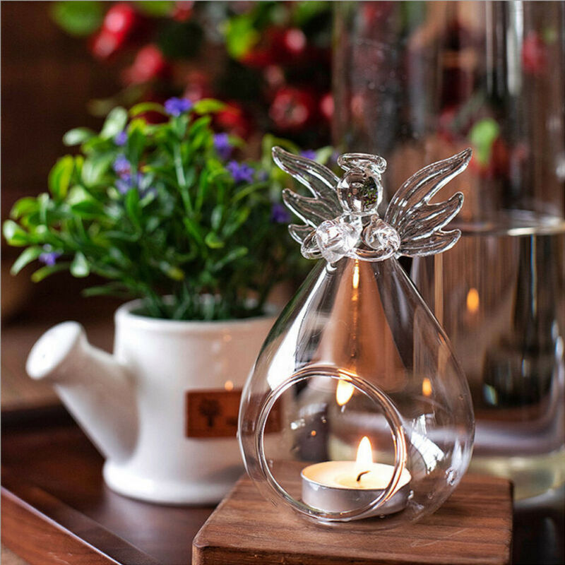 Angel Glass Tea Light Holder Candle Stand by HitMyNeed