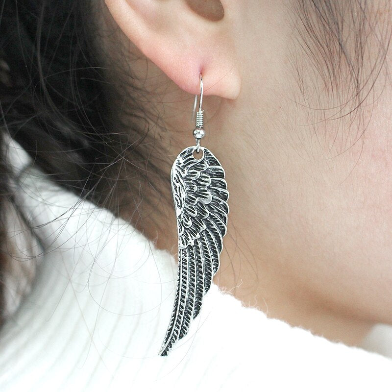 Angel Wings Drop Earrings for Women by HitMyNeed