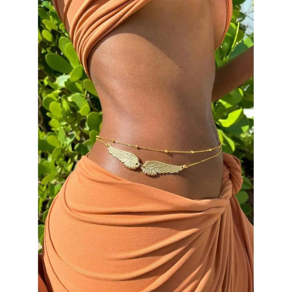 Angel Wings Waist Chain Body Jewelry for Women gold by HitMyNeed
