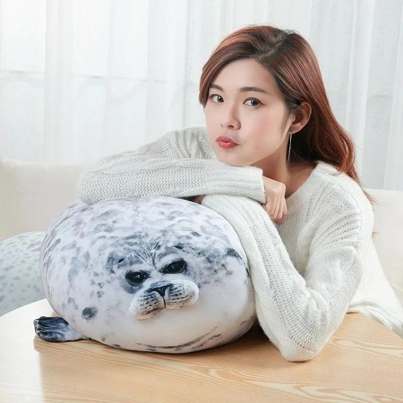 Angry Blob Seal Plush Pillow Toy by HitMyNeed