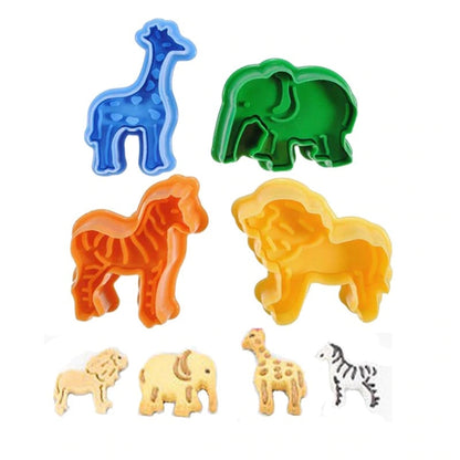 Animal Cookie Cutters Mold Set, 4pcs by HitMyNeed