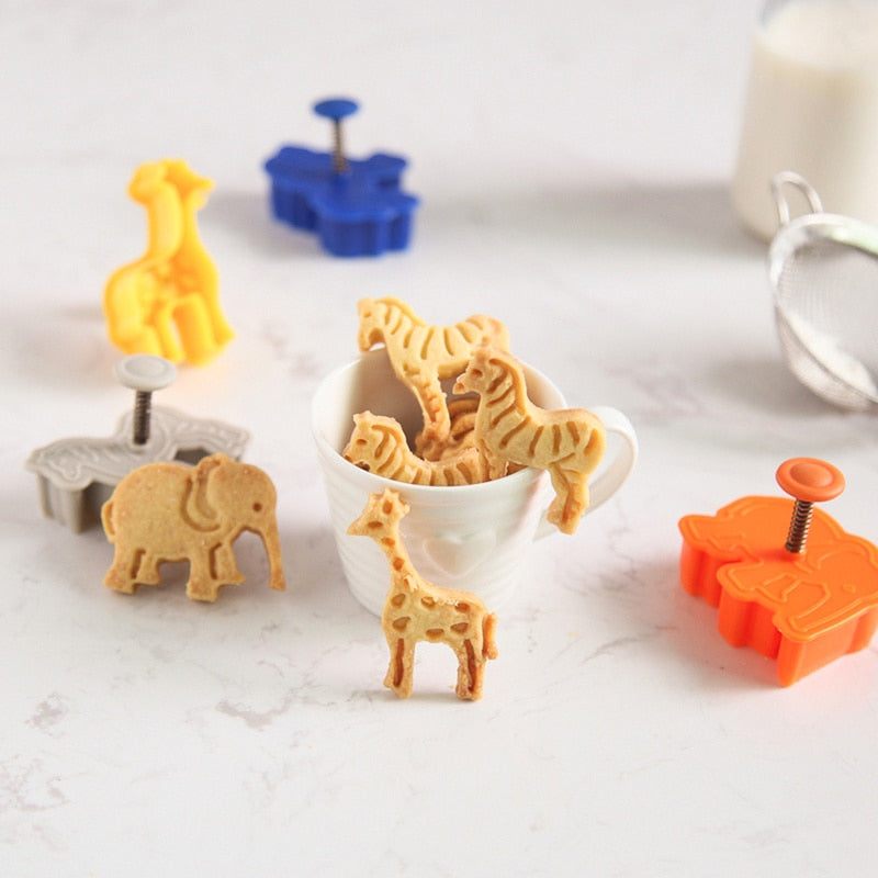 Animal Cookie Cutters Mold Set, 4pcs by HitMyNeed