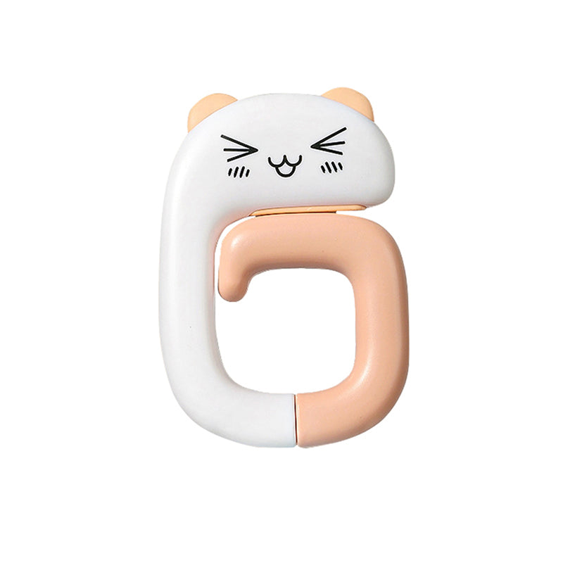 Animal Design Foldable Handbag Hook for Table pink-cat by HitMyNeed