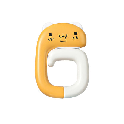 Animal Design Foldable Handbag Hook for Table yellow-cat by HitMyNeed